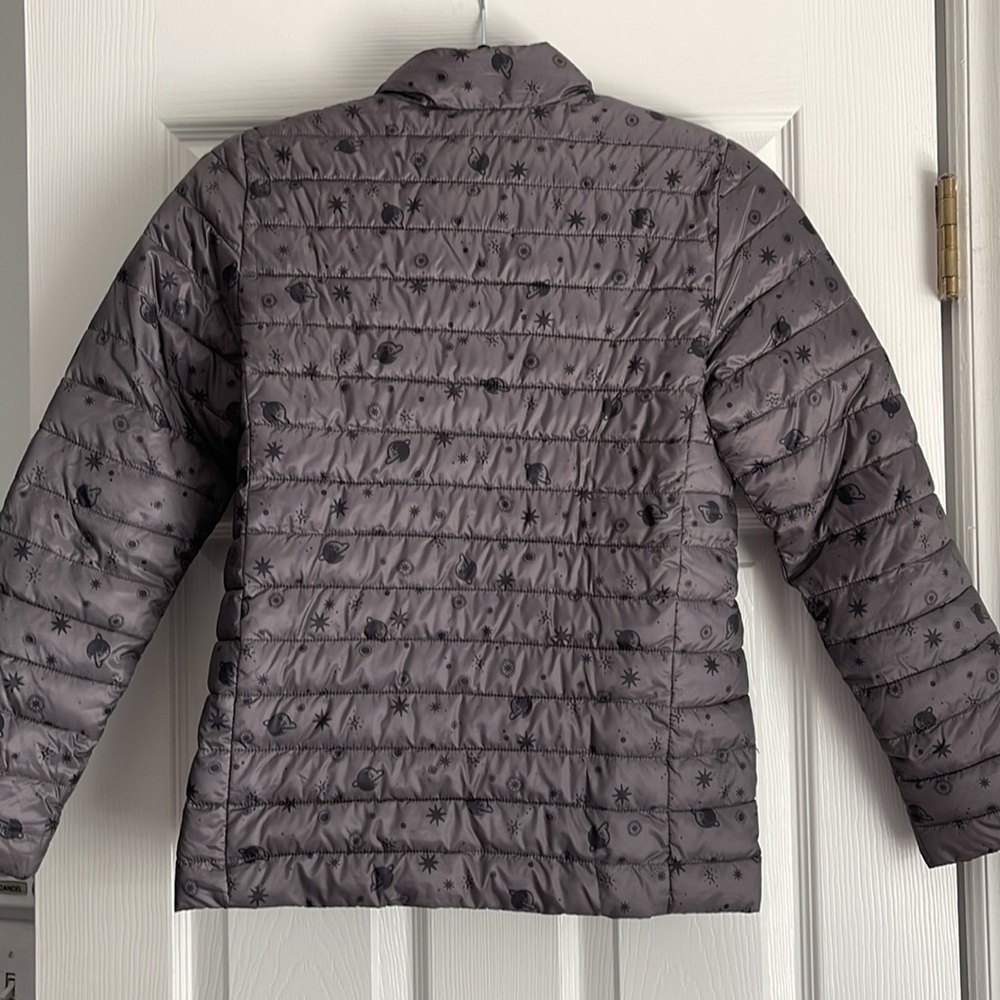 Lands End grey puffer jacket - Picture 7 of 12